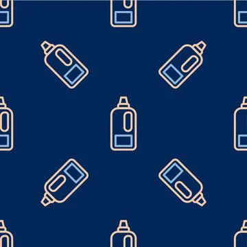 Line Plastic bottle for laundry detergent, bleach, dishwashing liquid or another Stock Illustration