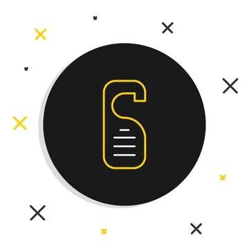 Line Please do not disturb icon isolated on white background. Hotel Door Hanger Stock Illustration