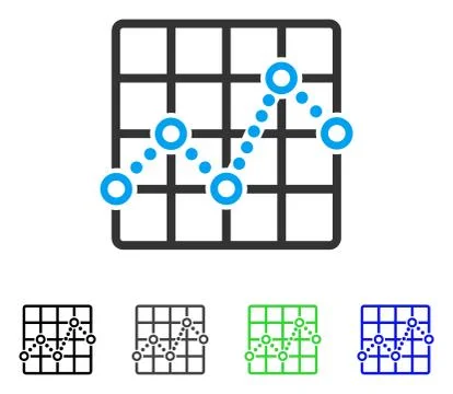 Line Plot Flat Icon Ilustración de archivo
