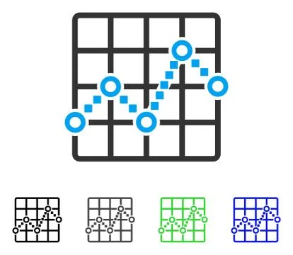 Line Plot Flat Icon Ilustración de archivo