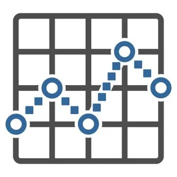 Line Plot Vector Toolbar Icon Stock Illustration