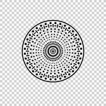 Line point doodle mandala that can be used for sticker, decorative, etc. Stock Illustration