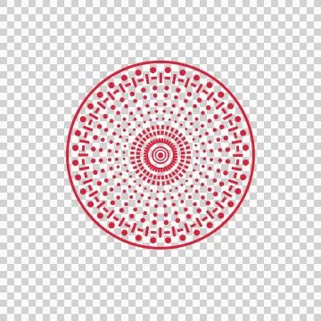 Line point doodle mandala that can be used for sticker, decorative, etc. Ilustração Stock