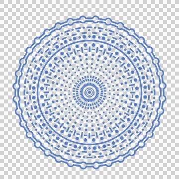 Line point doodle mandala that can be used for sticker, decorative, etc. Ilustração Stock