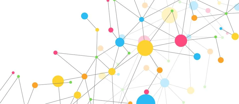 Line points connections geometric abstract background. イラスト素材