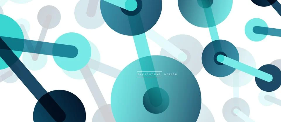 Line points connections geometric abstract background. Circles connected by イラスト素材