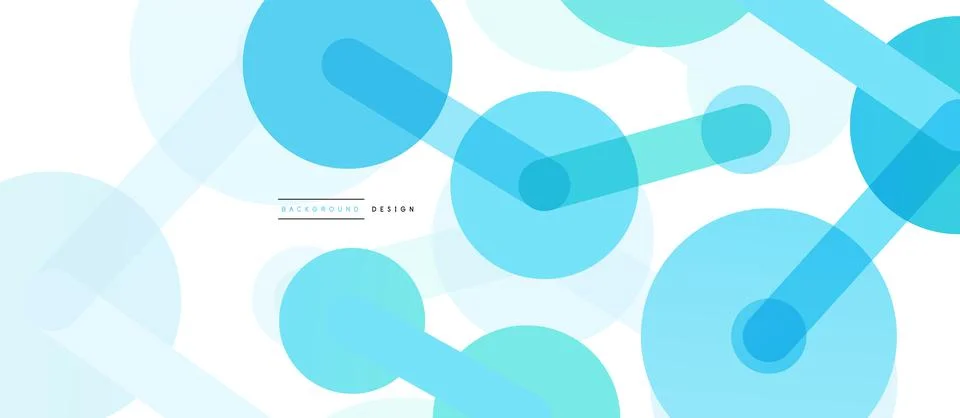 Line points connections geometric abstract background. Circles connected by 스톡 일러스트