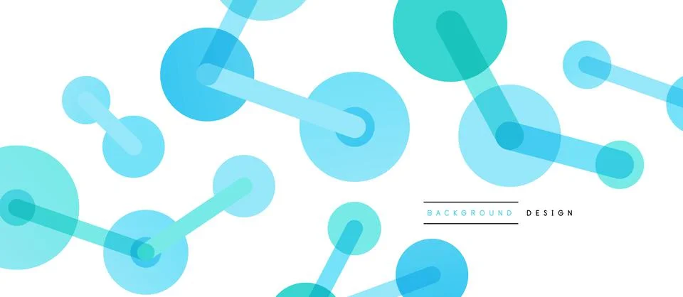 Line points connections geometric abstract background. Circles connected by イラスト素材