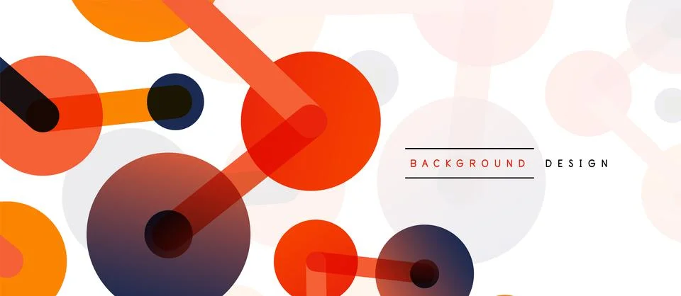 Line points connections geometric abstract background. Circles connected by イラスト素材