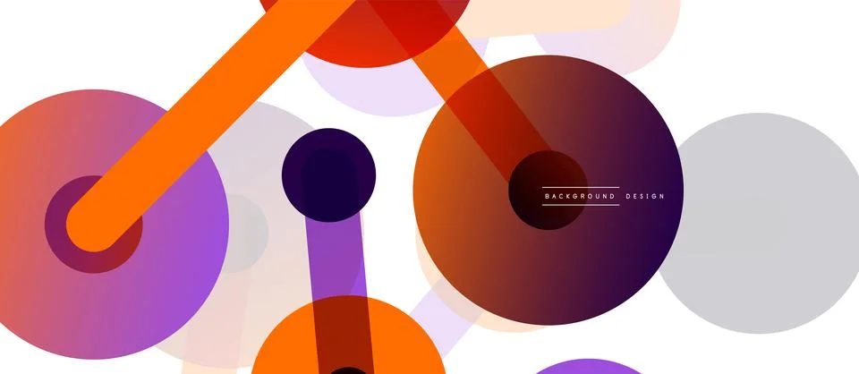 Line points connections geometric abstract background. Circles connected by イラスト素材