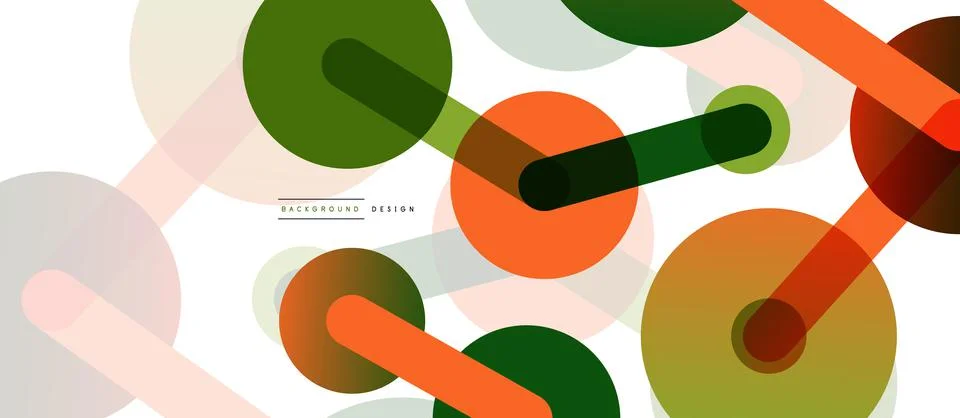 Line points connections geometric abstract background. Circles connected by 스톡 일러스트