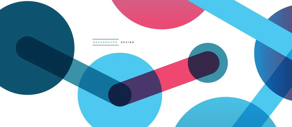 Line points connections geometric abstract background. Circles connected by イラスト素材