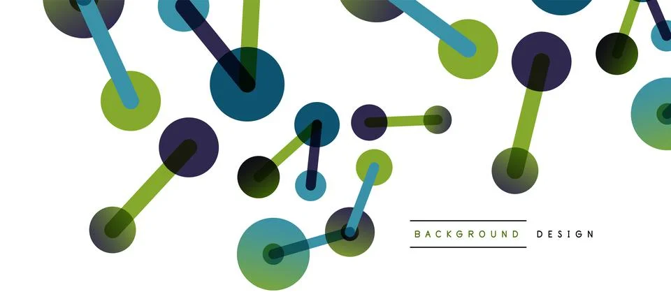 Line points connections geometric abstract background. Circles connected by イラスト素材