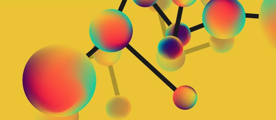 Line points connections geometric abstract background Stock Illustration
