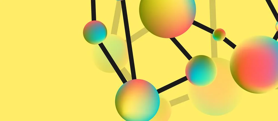 Line points connections geometric abstract background 스톡 일러스트
