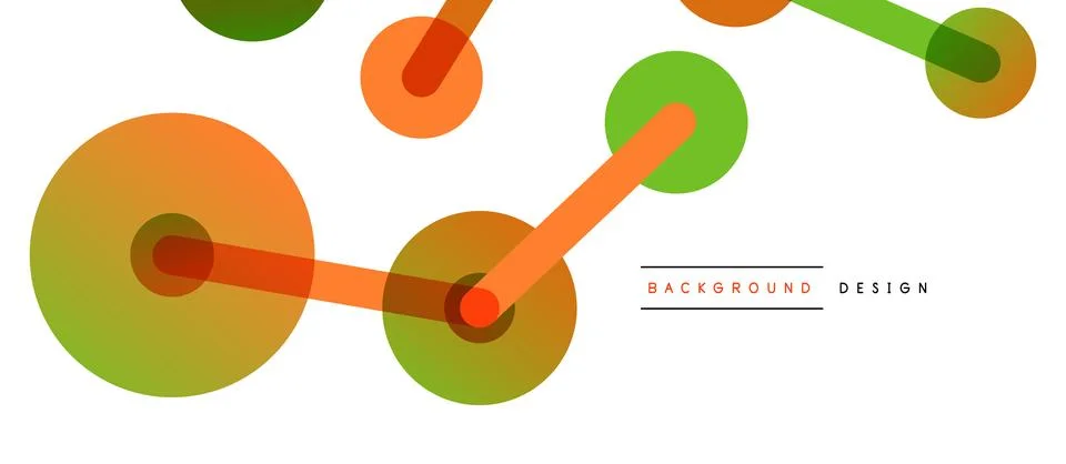 Line points connections geometric abstract background. Circles connected by Stock Illustration