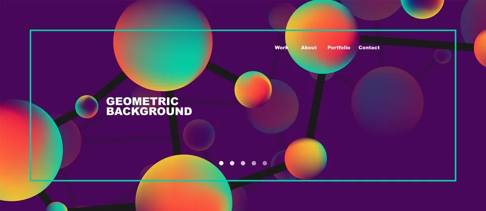 Line points connections geometric abstract background 库存插图