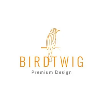 Line polygon bird with twig logo design vector graphic symbol icon sign ill.. 스톡 일러스트