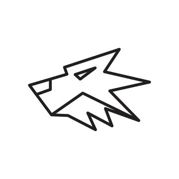 Line polygon head wolf logo design, vector graphic symbol icon illustration.. Ilustración de archivo
