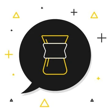 Line Pour over coffee maker icon isolated on white background. Alternative 스톡 일러스트