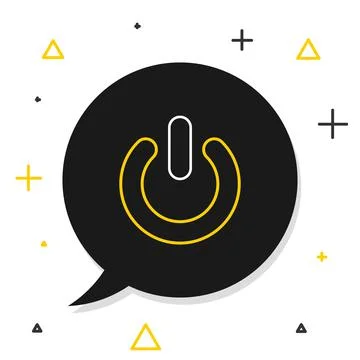 Line Power button icon isolated on white background. Start sign. Colorful out Stock Illustration