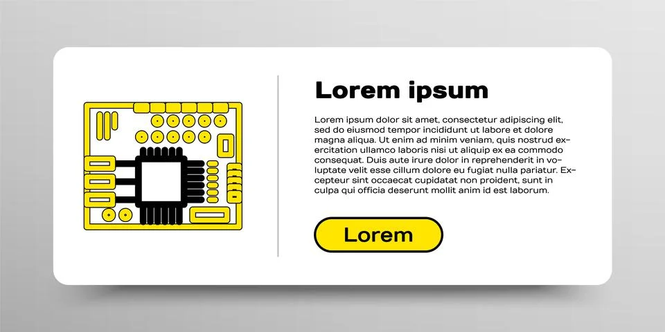 Line Printed circuit board PCB icon isolated on white background. Colorful Stock Illustration