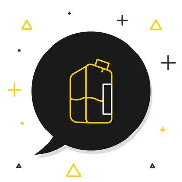 Line Printer ink bottle icon isolated on white background. Colorful outline 스톡 일러스트