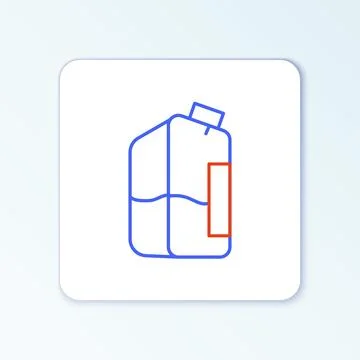 Line Printer ink bottle icon isolated on white background. Colorful outline c Stock Illustration