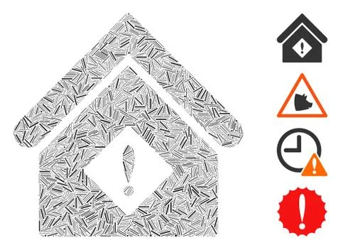 Line Problem Building Icon Vector Mosaic Ilustración de archivo