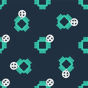 Line Processor with screwdriver and wrench icon isolated seamless pattern o.. 스톡 일러스트