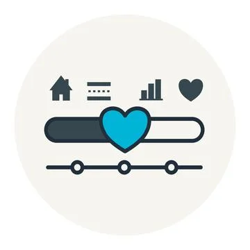 Line Progress Workflow Soft Slider Stock Illustration