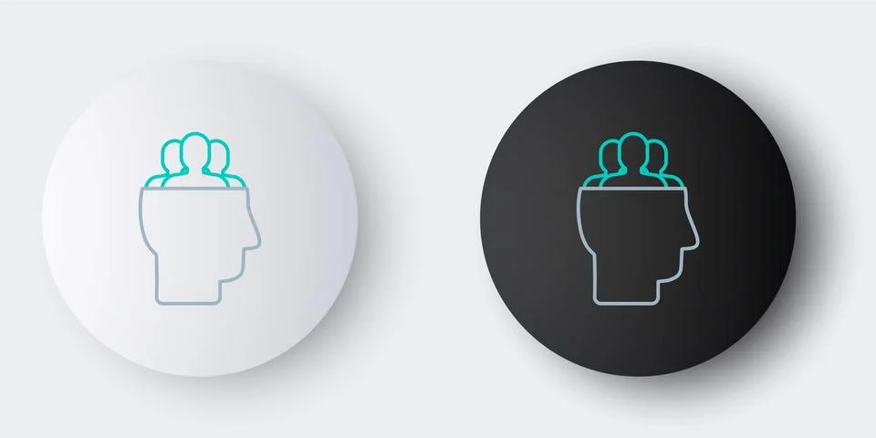 Line Project team base icon isolated on grey background. Business analysis and 스톡 일러스트