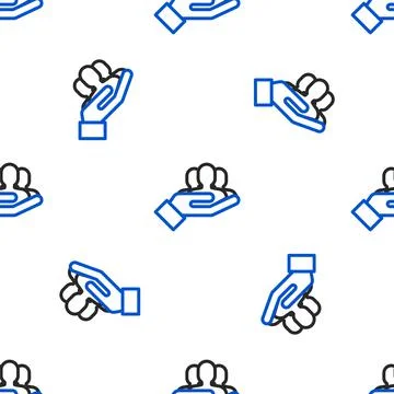 Line Project team base icon isolated seamless pattern on white background Illustrazione stock