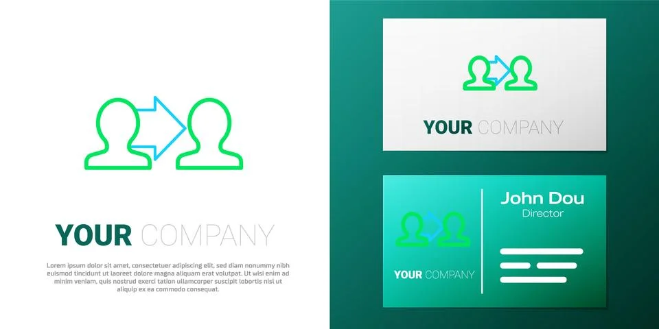 Line Project team base icon isolated on white background. Business analysis and Stockillustratie