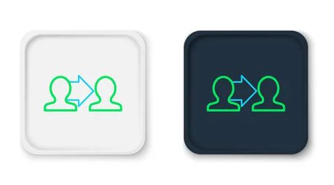 Line Project team base icon isolated on white background. Business analysis and Stock Illustration