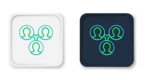 Line Project team base icon isolated on white background. Business analysis and Stock Illustration