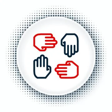 Line Project team base icon isolated on white background. Business analysis and Illustrazione stock