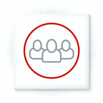 Line Project team base icon isolated on white background. Business analysis and 스톡 일러스트