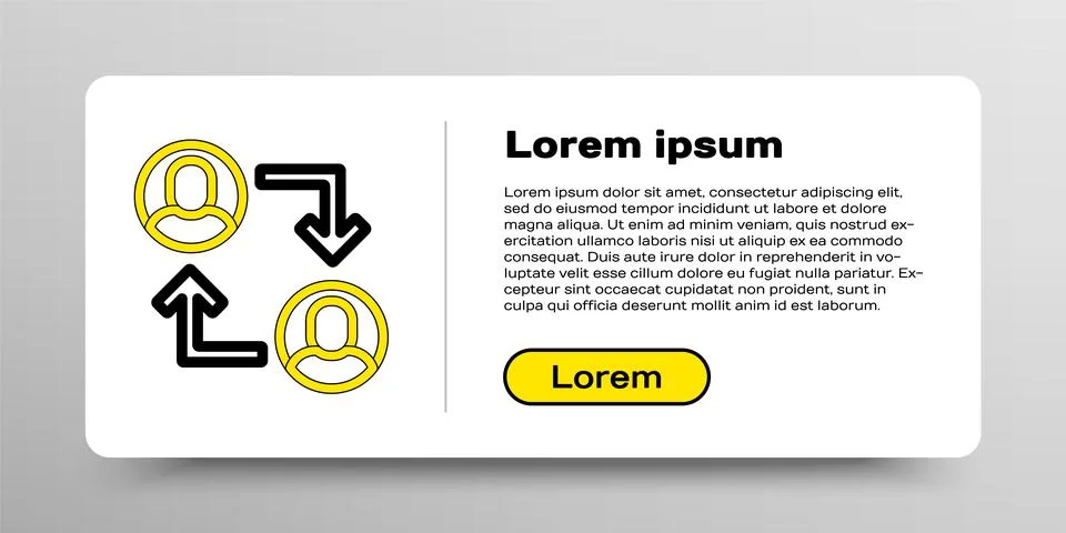 Line Project team base icon isolated on white background. Business analysis a Illustrazione stock