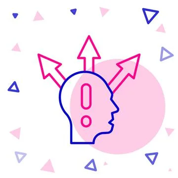 Line Project team base icon isolated on white background. Business analysis and Illustrazione stock