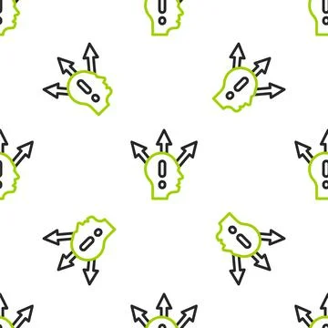Line Project team base icon isolated seamless pattern on white background Illustrazione stock