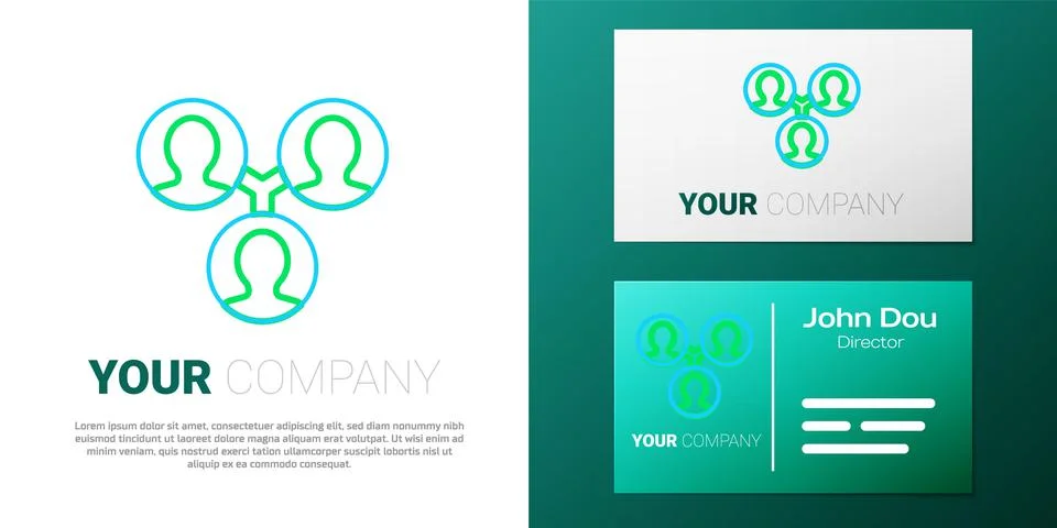 Line Project team base icon isolated on white background. Business analysis and Illustrazione stock