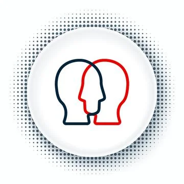 Line Project team base icon isolated on white background. Business analysis and イラスト素材