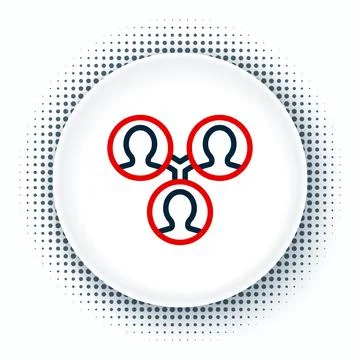 Line Project team base icon isolated on white background. Business analysis and Stock Illustration