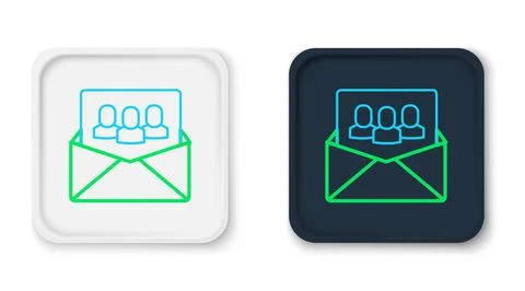 Line Project team base icon isolated on white background. Business analysis and Stock Illustration