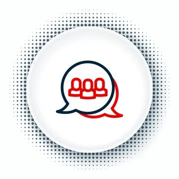 Line Project team base icon isolated on white background. Business analysis and イラスト素材