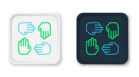 Line Project team base icon isolated on white background. Business analysis and イラスト素材