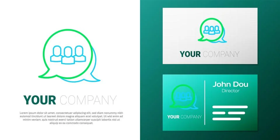 Line Project team base icon isolated on white background. Business analysis.. Illustrazione stock