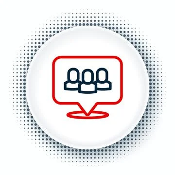 Line Project team base icon isolated on white background. Business analysis.. Stockillustratie