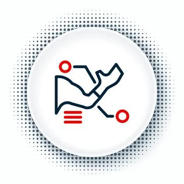 Line Prosthesis hand icon isolated on white background. Futuristic concept of Illustrazione stock